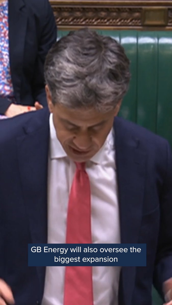 Today in parliament, Energy Secretary Ed Miliband set out next steps on the mission to make Britain a clean energy superpower. These include setting up Great British Energy, a new publicly-owned clean power company Find out more 👇