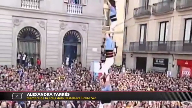 📌 Alexandra Tarrés, colla castellera del Poble Sec (@bandarres): "Només sabíem que havíem de fer un pilar i que era per al Barça. Aleshores vam fer un pilar format només per dones"
