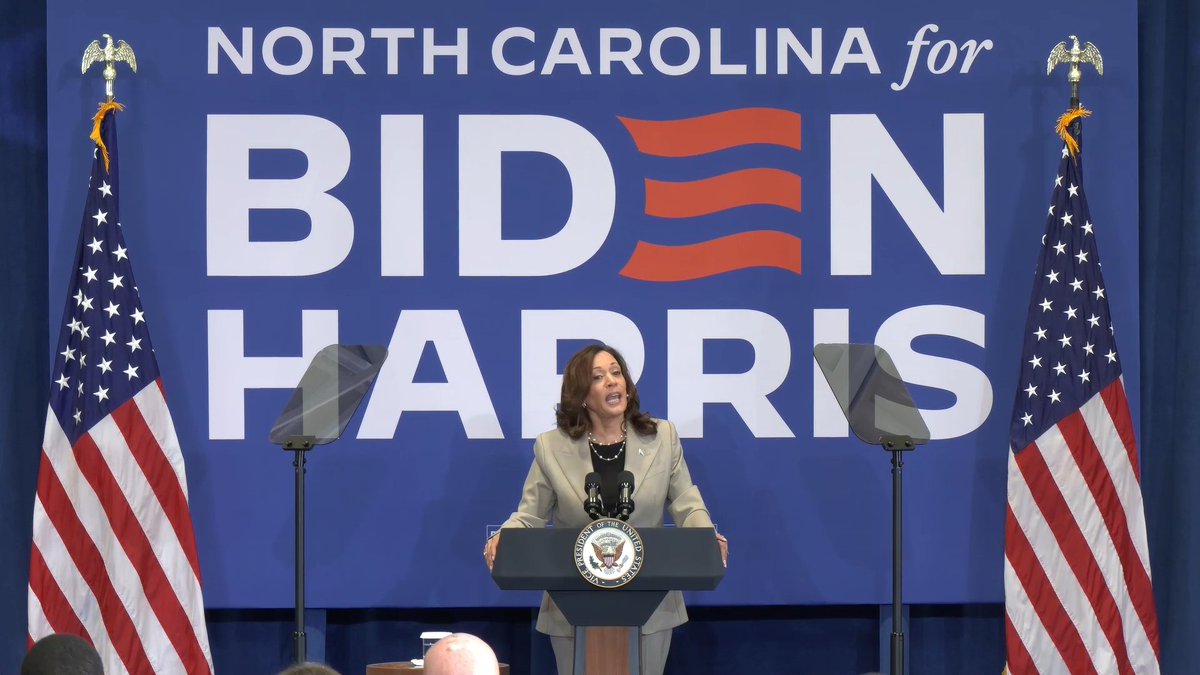 Vice President Harris: Last night we heard claims that Donald Trump is for fighting for our seniors. How the heck can you claim you fight for seniors when you intend to cut Social Security and Medicare?