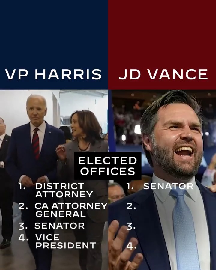 Vice President Kamala Harris’ qualifications vs. JD Vance’s... lack thereof