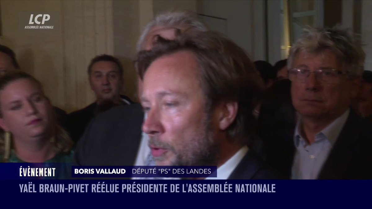 Les Français "ont infligé une défaite considérable à Emmanuel Macron ; il reste à l'Elysée, Gabriel Attal à Matignon, et Yaël Braun-Pivet, qui aurait du avoir la décence de ne pas se représenter, se retrouve au Perchoir", dénonce Boris VALLAUD. #DirectAN