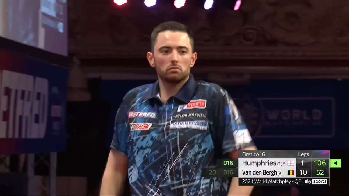 SUBLIME FROM HUMPHRIES! Dimitri Van den Bergh hits back-to-back 180s as he bids to level at 11-11, but Humphries has other ideas! 😂 📺 #WMDarts | QF