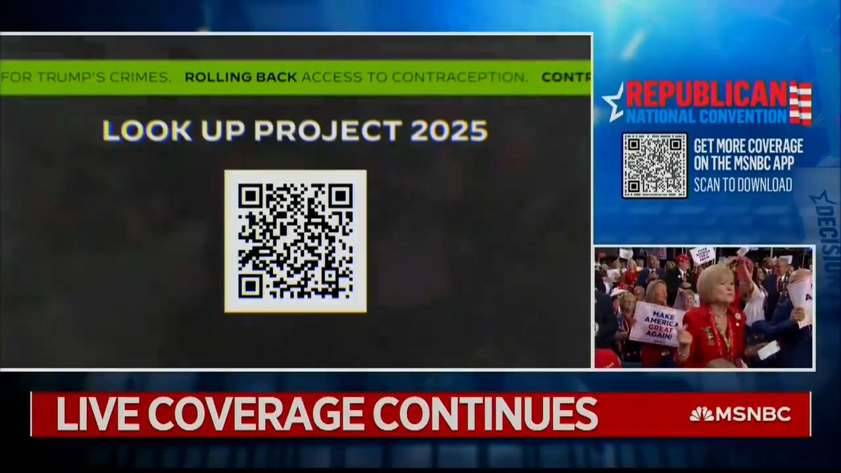 NEW: The Biden campaign just released a brand new ad before Trump is set to take the stage at the RNC & it urges viewers to look up Donald Trump’s Project 2025 with a website and QR code included in the ad. This is how it’s done. Watch & share 👇