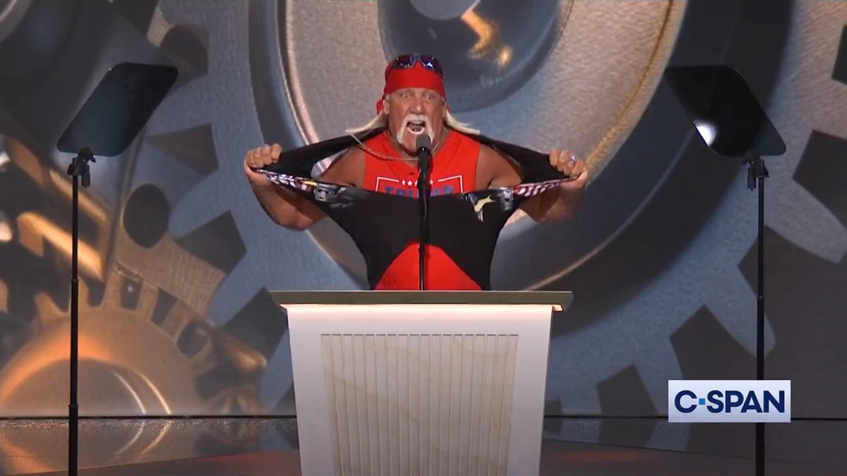 "Let Trumpamania Run Wild, Brother!" Hulk Hogan at the Republican National Convention (@GOPConvention #RNCinMKE)