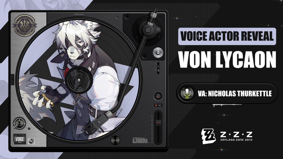 Voice Actor Reveal "Master's wish is my most sacred mission." Von Lycaon VA: Nicholas Thurkettle #zzzero #zenlesszonezero #Lycaon #NicholasThurkettle