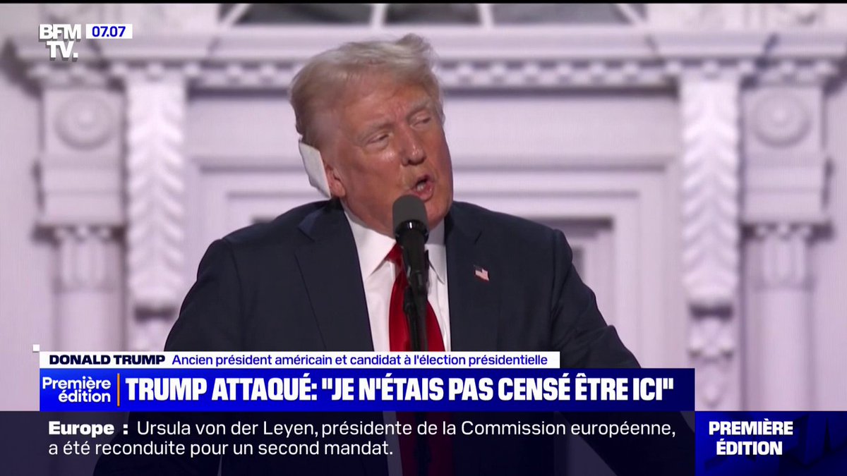 💬 "Je n'étais pas censé être ici" Donald Trump cultive sa nouvelle image d'homme miraculé moins d'une semaine après la tentative d'assassinat contre lui