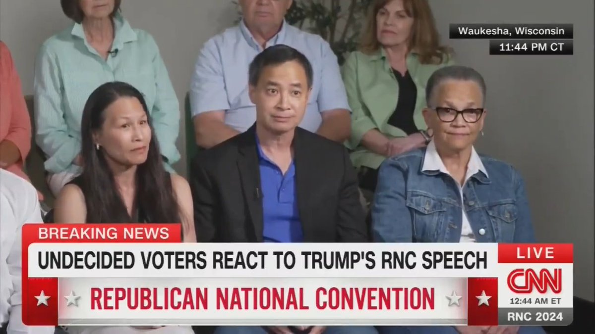 Undecided Michigan voter: I give Trump's speech a D. He went into mistruths and grievances and attacks. It just totally contradicted itself, it didn’t achieve unity