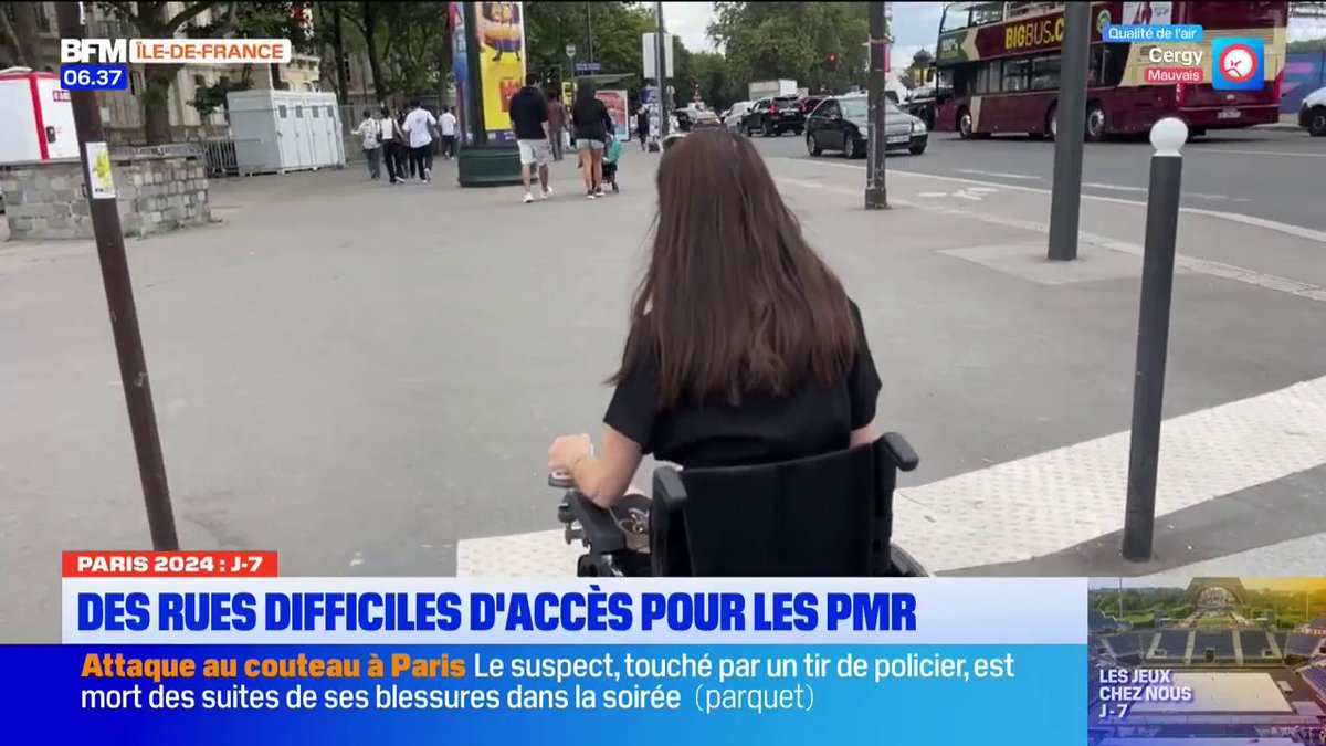 Paris: les personnes à mobilité réduite victimes collatérales des barrières de sécurité pour les JO 2024