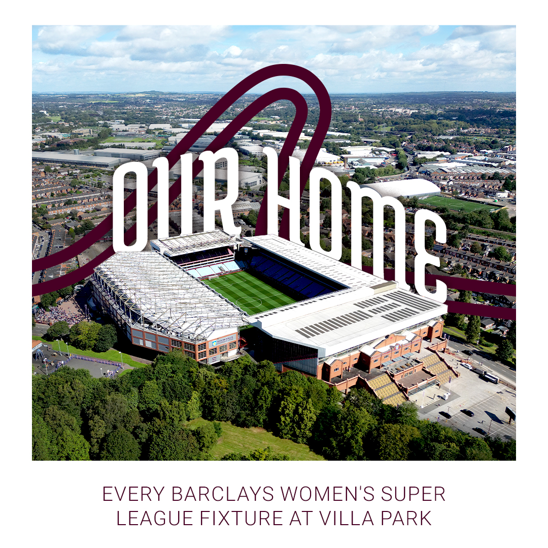 Our home. 💜 We're thrilled to announce Villa Park as our main stadium for all 11 of our Barclays Women's Super League home fixtures this upcoming season!