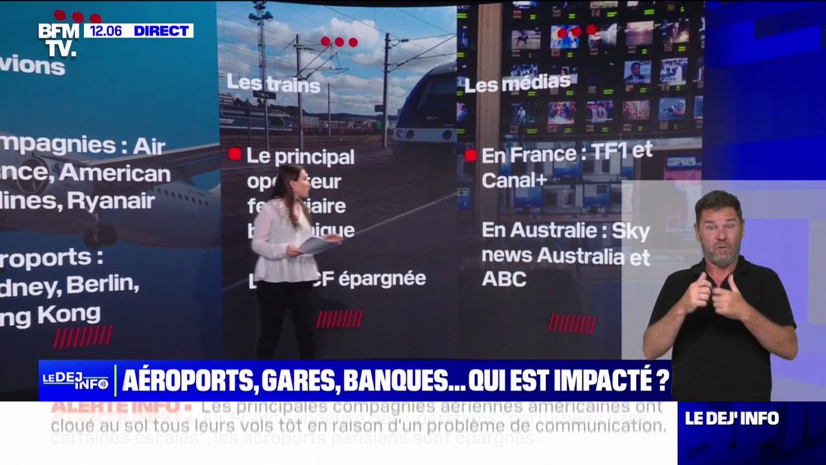 Transports, médias, Disneyland: ces secteurs touchés par la panne informatique mondiale