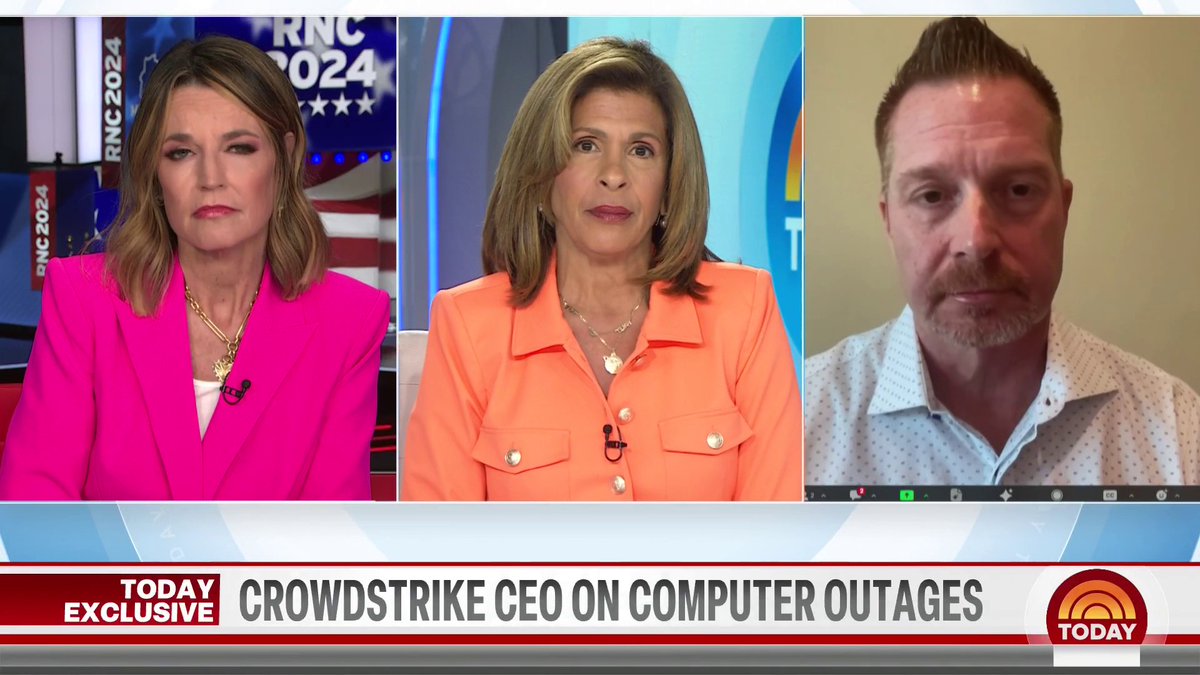 CrowdStrike founder and CEO George Kurtz addresses when systems should be back up and running and says that the outage was “not a cyberattack. It was related to (a) content update.”