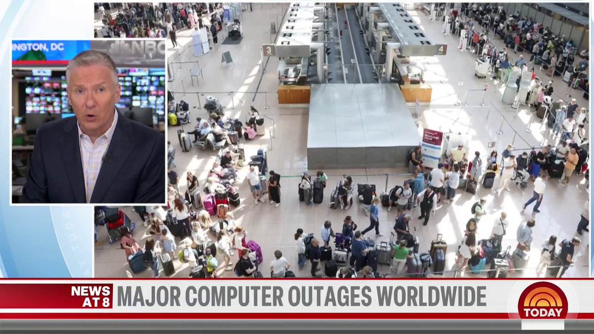 Major airlines, media organizations, businesses and police forces around the world have been affected by a massive information technology glitch. Tom Costello reports on the breaking details.