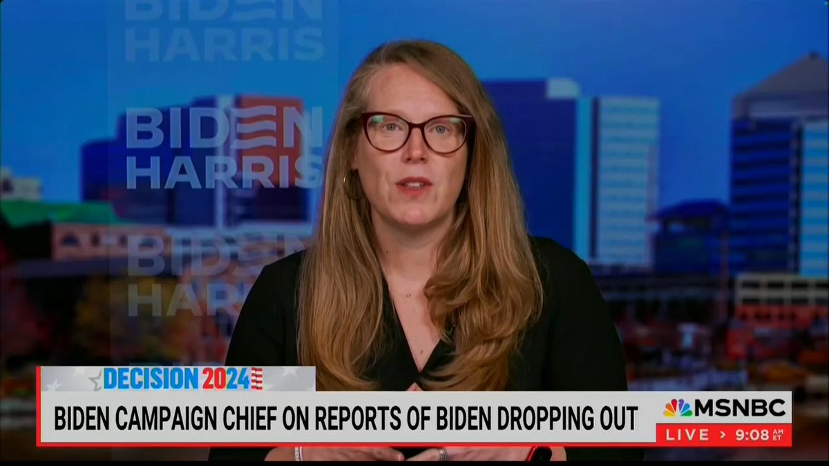 Biden-Harris Campaign Chair Jen O'Malley Dillon: We're looking at what is happening on the ground. Those numbers matter. We did 100,000 door knocks this week across battleground states. The vast majority of people we talked to are with Joe Biden