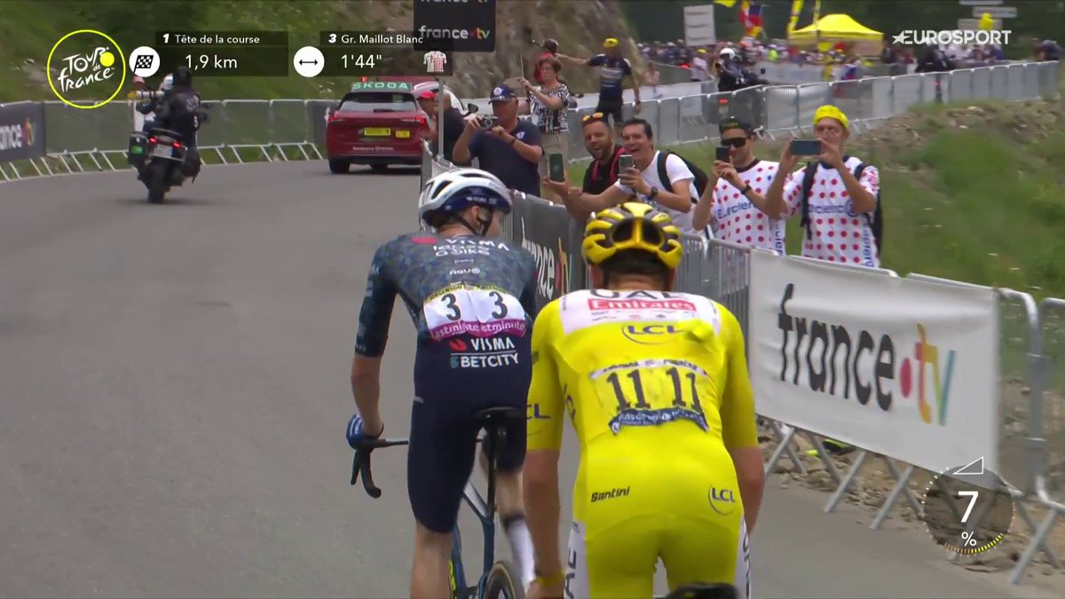 No tiene piedad. Parece un Fórmula 1 dejando víctimas a su paso. ❤️‍🔥 Tadej Pogačar #TDF2024 | #LaCasadelCiclismo