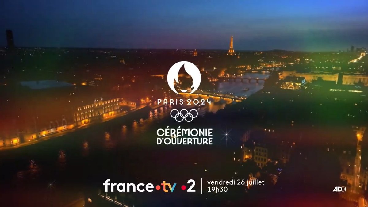 J-7 avant la cérémonie d'ouverture des Jeux Olympiques et Paralympiques de #Paris2024 ! On a hâte de vivre ce moment historique avec vous. 🤩 👉 Rendez-vous le 26 juillet à 19h30 sur et France 2