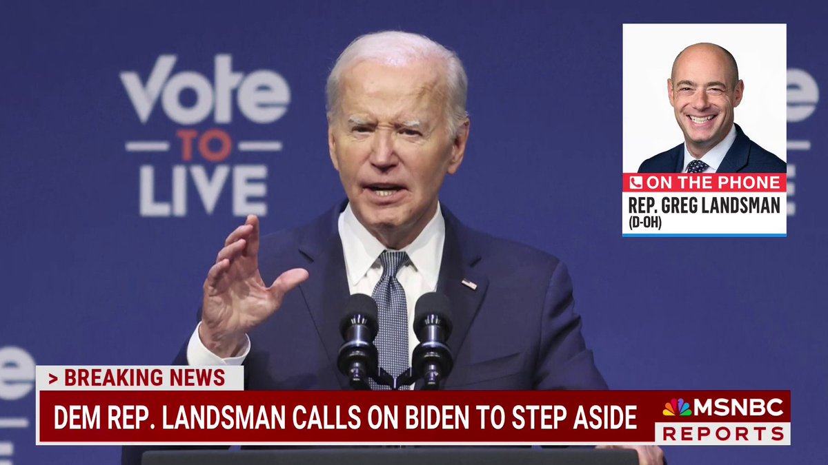 "We need somebody to make the case against Trump and that requires Mr. Biden to do the right thing... and pass the torch onto a new leader." WATCH: Rep. Landsman (D-OH) calls for President Biden to step aside.