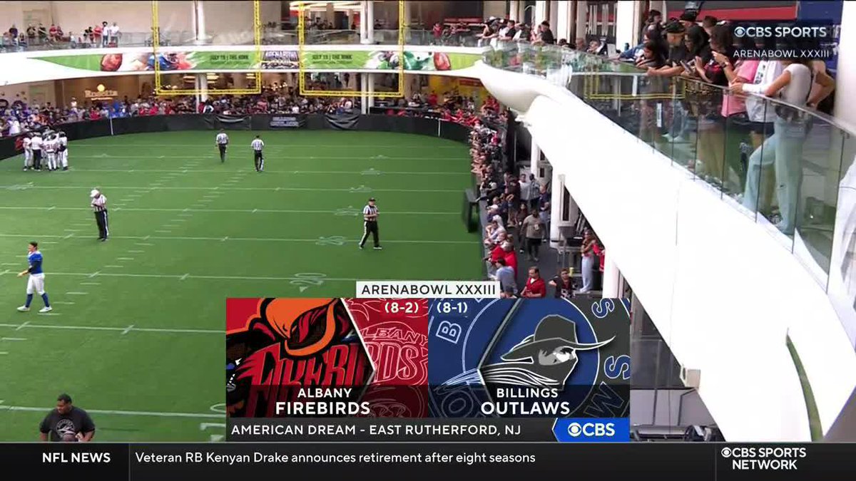 "A site for a championship game unlike anything we've ever seen." ArenaBowl XXXIII from American Dream mall starts right now on CBS Sports Network!