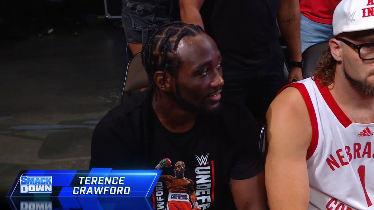 Professional boxer and Omaha native, Terence Crawford, has a front row seat at #SmackDown tonight! 🥊 #SmackDown