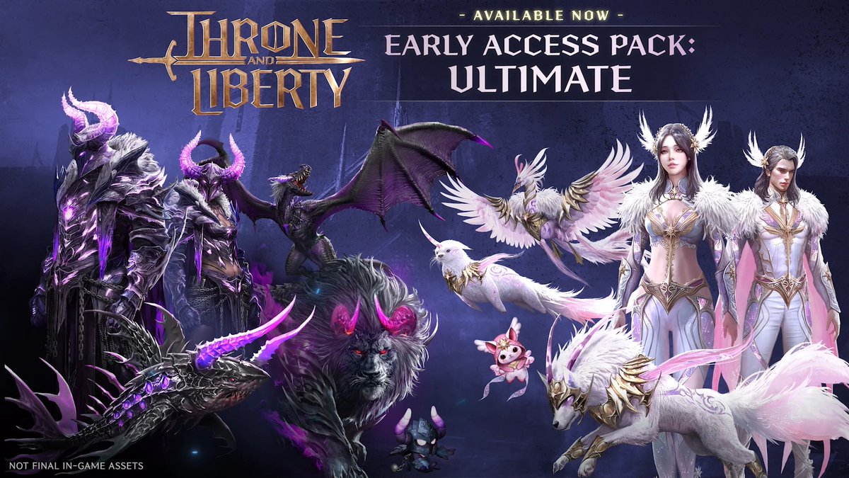 Kickstart your path to greatness with THRONE AND LIBERTY Early Access Packs - available now! Each pack comes with cosmetic, and currency rewards, as well as early entry into Solisium 5 days before launch! 📰