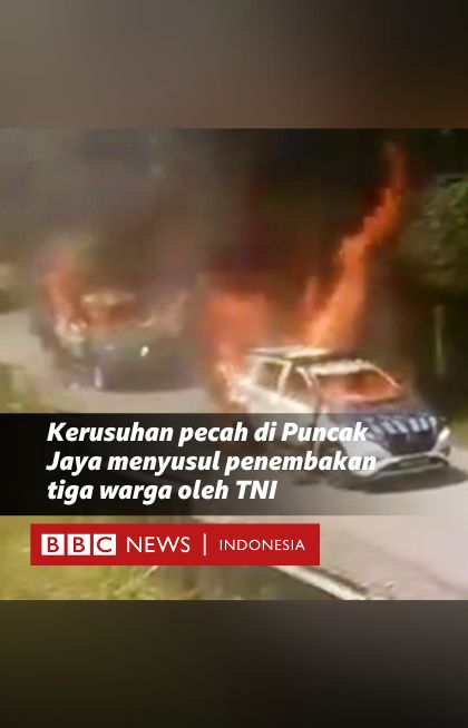 Kerusuhan pecah di Puncak Jaya, Papua Tengah, menyusul penembakan terhadap tiga warga yang diklaim sebagai anggota kelompok pro-kemerdekaan Papua oleh aparat militer Indonesia. TPNPB-OPM membantah klaim tersebut, sementara warga dan pegiat HAM mendorong adanya investigasi.