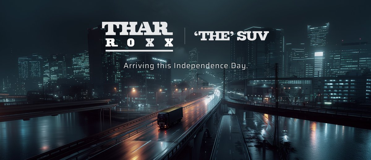 Brace yourself for 'THE' SUV: Mahindra Thar ROXX. Know More: #ComingSoon #TheSUV #TharROXX #ExploreTheImpossible