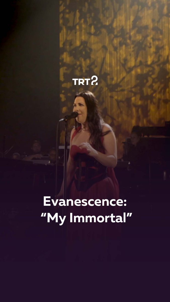 "My Immortal" 🎵 Amerikalı rock müzik grubu Evanescence, sevilen şarkılarını bu kez elektronik altyapılar ve senfoni orkestrası eşliğinde seslendiriyor. "Evanescence: Synthesis Live Konseri", bu akşam 20.00'de TRT 2'de. 🖥️