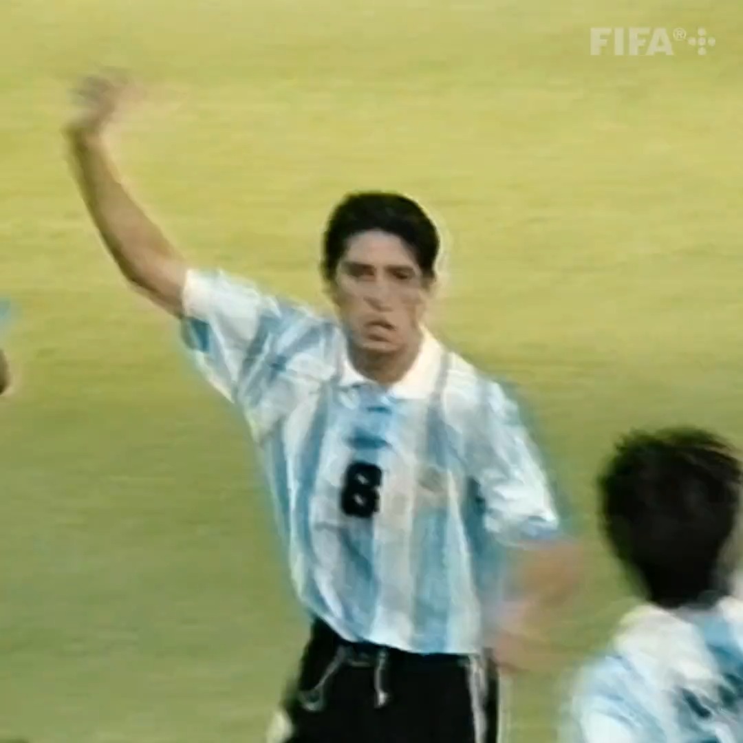 Juan Román Riquelme at the Under 20s World Cup in 1997 🇦🇷