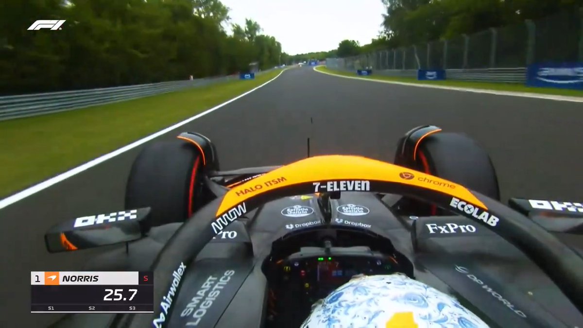 Ladies and gentlemen... the gyro cam 😮‍💨 And what better example than Lando Norris' fastest lap? #F1 #HungarianGP