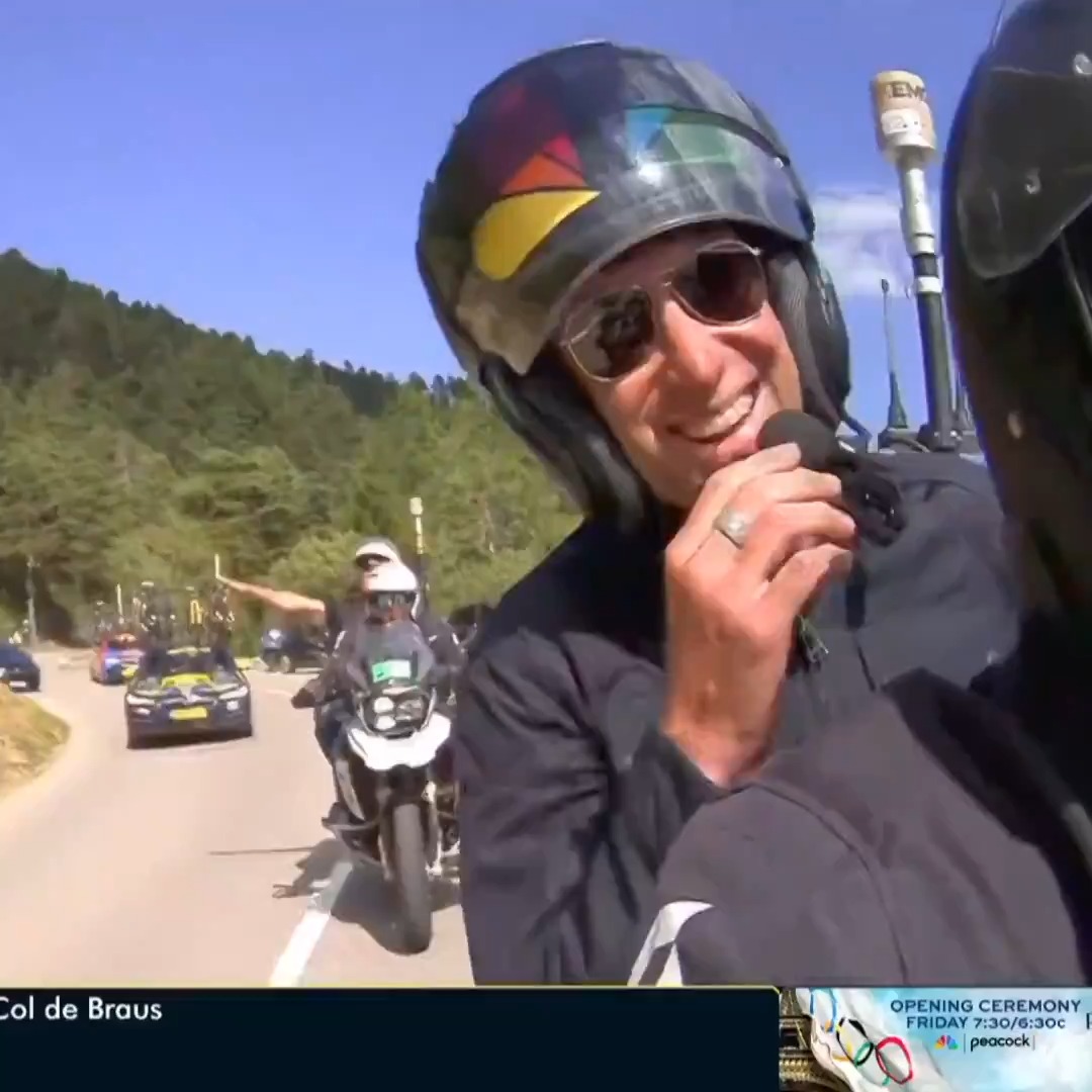 "He's completely useless to the team so he's kinda like a puppy dog following me around like a dog who needs a walk" 🤣 #TDF2024 VandeVelde,Christian Adam Blythe