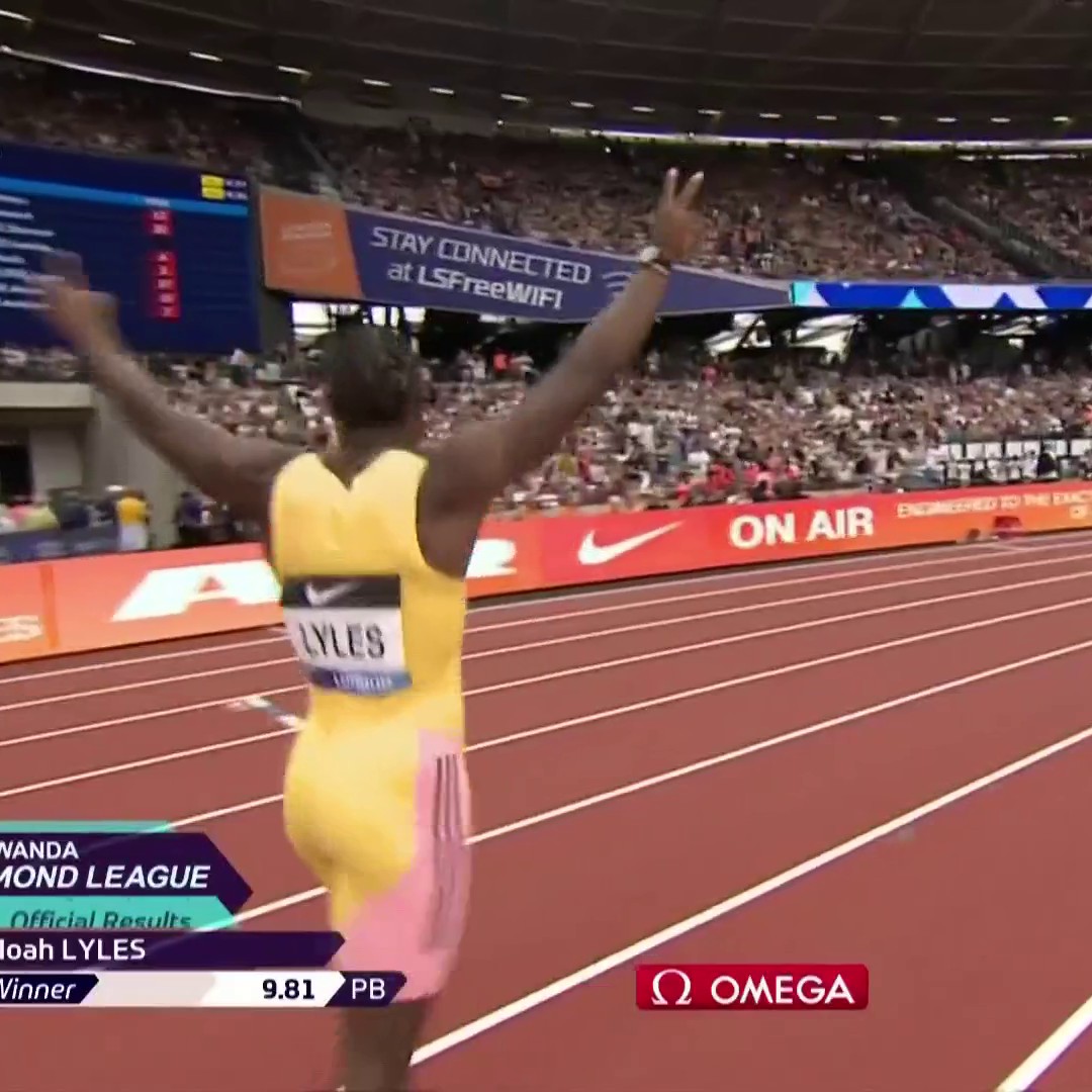Noah Lyles just THREW DOWN a Personal best of 9.81 INTO A HEADWIND at the London Diamond League. With the Olympics right around the corner, Noah Lyles LOOKS READY to Double in the 100 and 200m. Noah Lyles, OLY