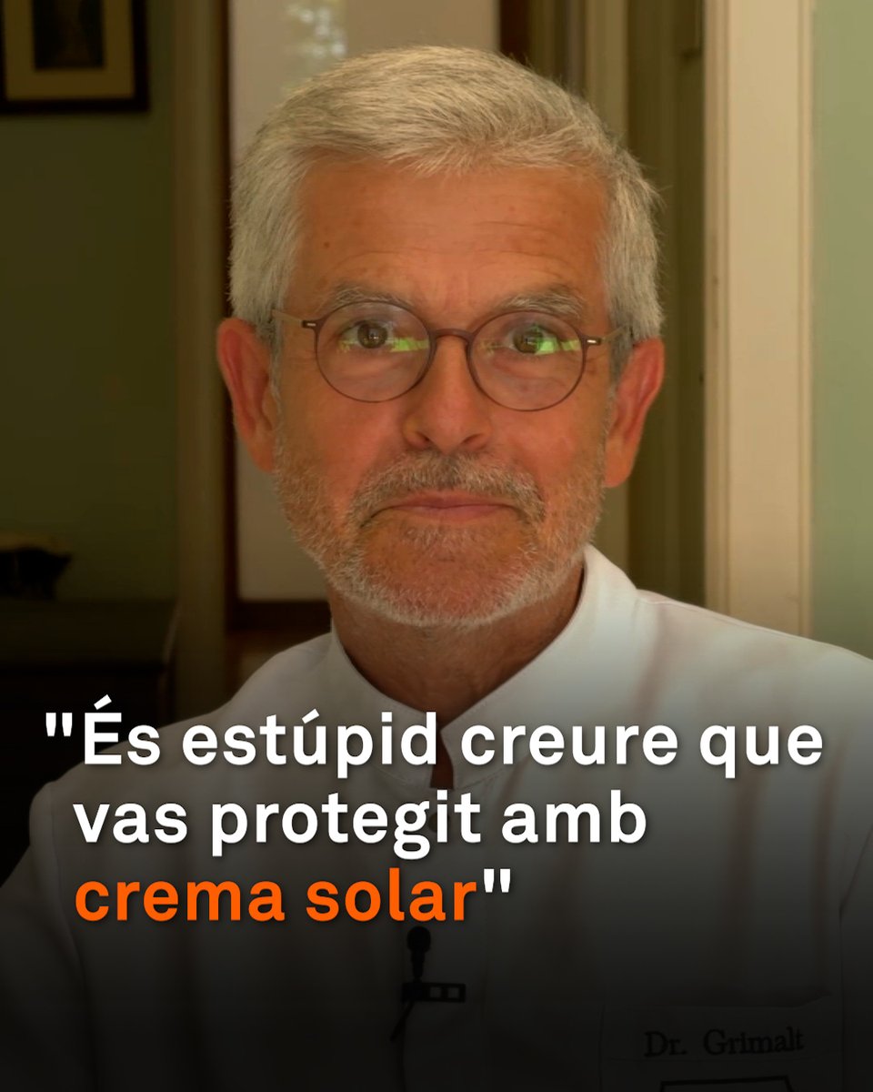 "No envellim per l'edat, sinó per les hores de sol rebudes al llarg dels anys. Encara que no et cremis, el sol va sumant minuts." El dermatòleg Ramon Grimalt és defensor d’exposar-nos-hi al mínim i trenca mites sobre les cremes solars.