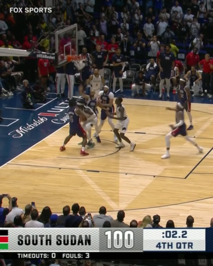 The final seconds of USA vs. South Sudan were intense 👀