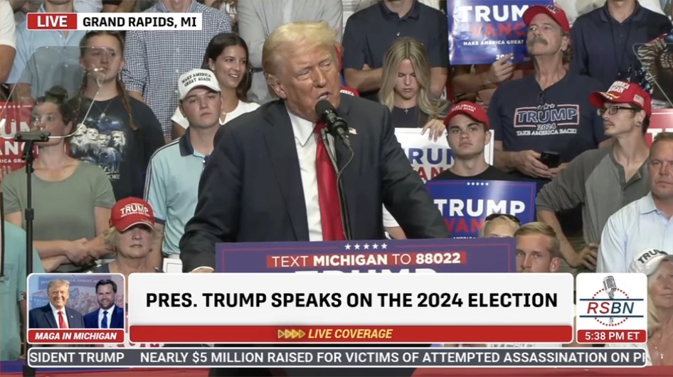 Trump says he will “rapidly reverse every single Biden-Harris [policy] on day one” (This would reinstate student loan debt on millions of Americans, raise prescription drug costs, cut funding for infrastructure, rip away benefits for veterans, and more)