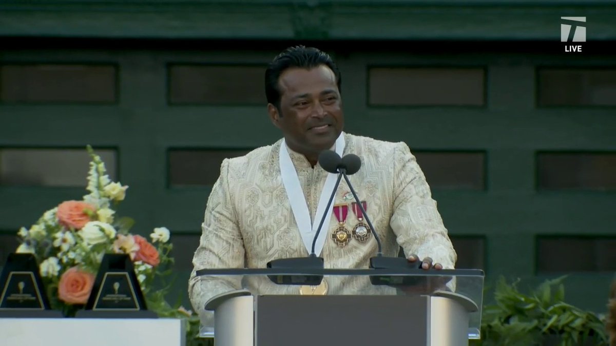 Leander Paes shares some inspiring words as he is inducted into the International Tennis Hall of Fame 🥹 🫶 Watch his full speech here 👉