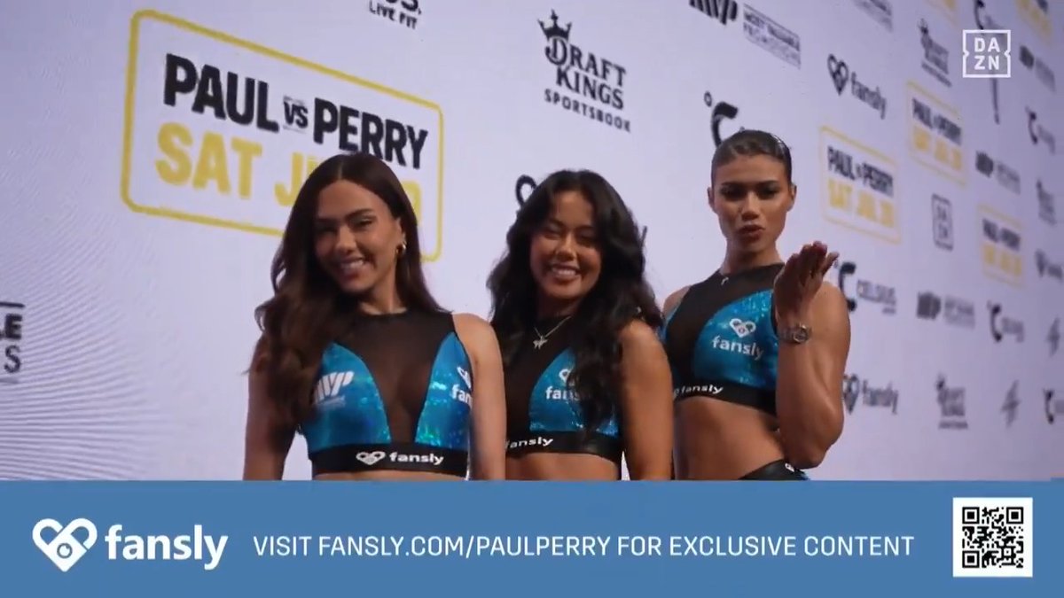 Presenting tonight’s Ring Card Models is Fansly! Scan the QR code to access the Paul-Perry event page for exclusive content.