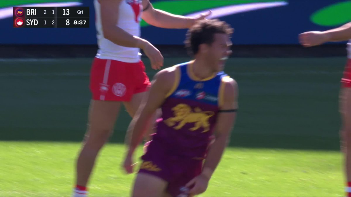 Cam Rayner has gone beast mode 😤 #AFLLionsSwans
