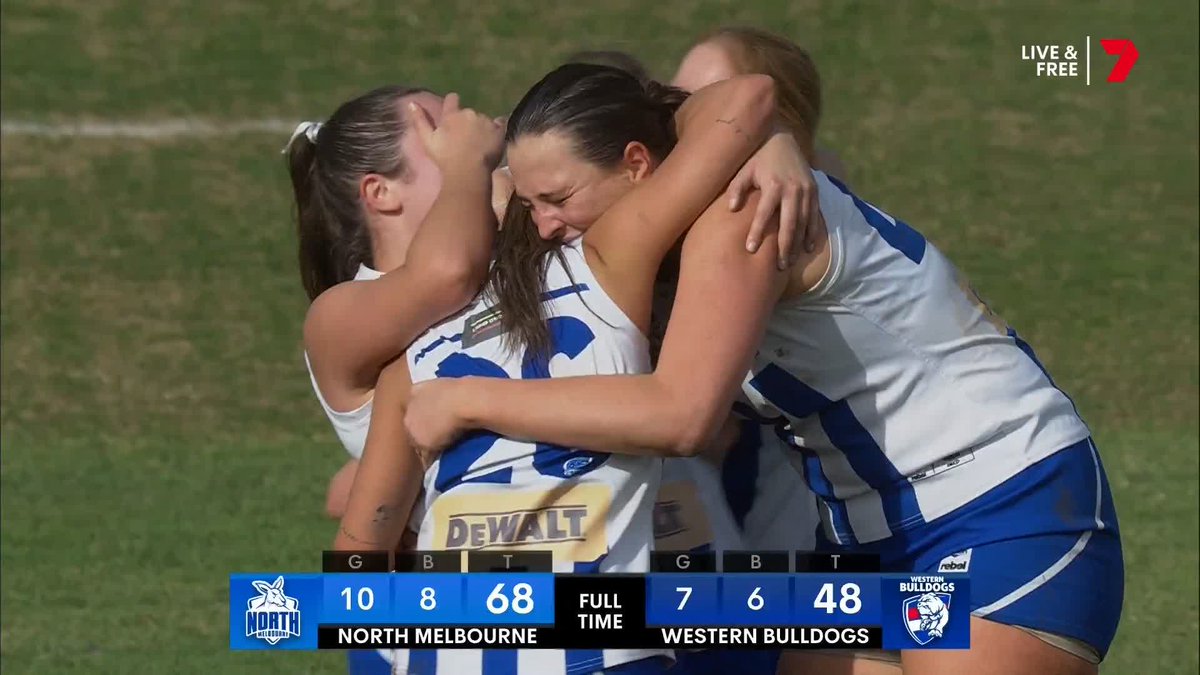 The SCENES as North Melbourne win the 2024 VFLW flag! 🥹