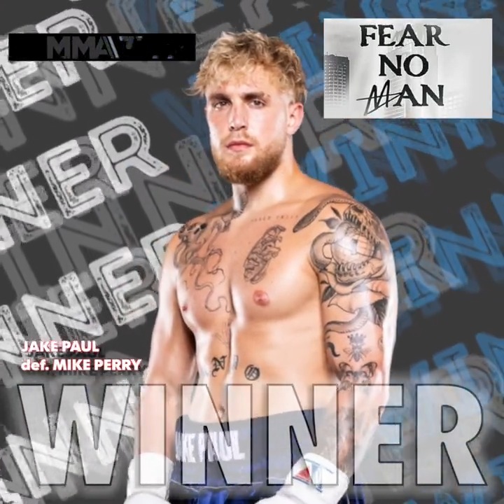 #PaulPerry results: Jake Paul def. Mike Perry by TKO – Round 6, 1:12