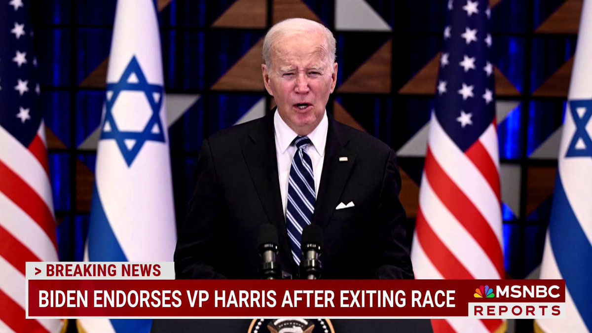 BREAKING: President Biden has endorsed Vice President Kamala Harris after exiting the presidential race.