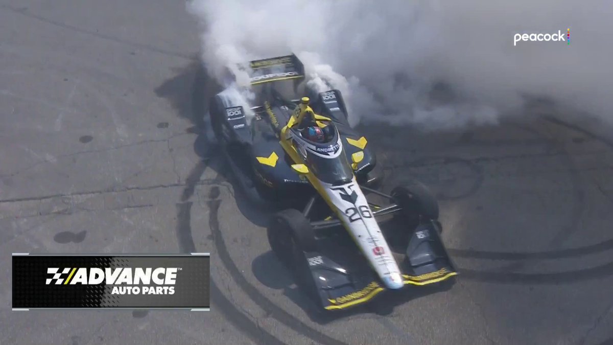 BURN IT DOWN, COLTON HERTA. His first win in two years comes on the Streets of Toronto. #INDYCAR