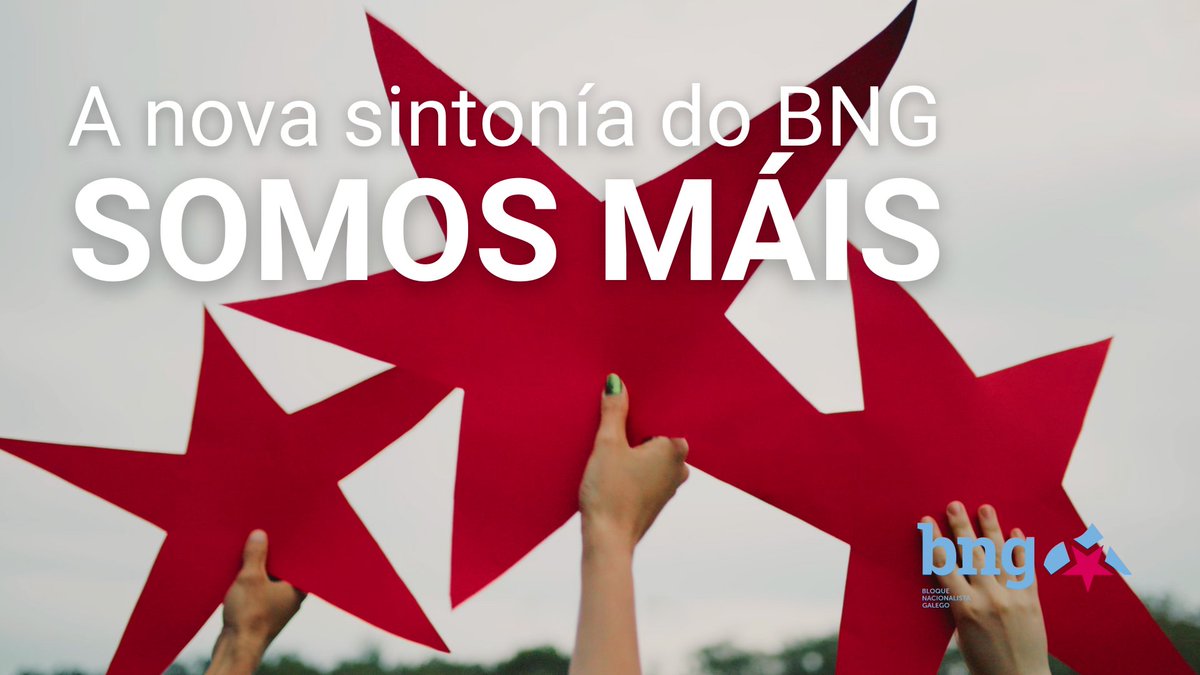 Novos tempos, con entusiasmo renovado. Porque cada día SOMOS MÁIS e imos construír, contigo, a Galiza mellor coa que soñamos. Presentámosche a nova sintonía do BNG. Cóntanos que che parece! 😉