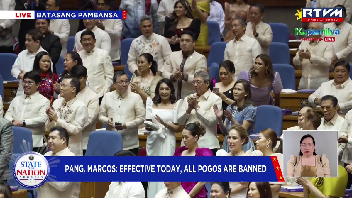 WATCH: POGOs are officially banned in the country starting today, Monday, July 22, according to President Ferdinand Marcos Jr's #SONA2024.