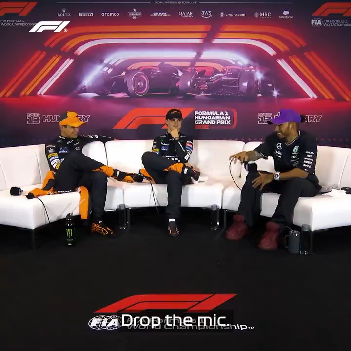 Mic drop 🫳🎤 #F1 #HungarianGP Lewis Hamilton