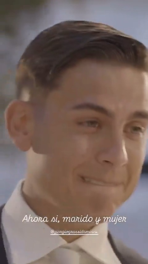 LA EMOCIÓN DE DYBALA 🥹 La Joya no pudo contener las lágrimas en su casamiento con Oriana Sabatini.