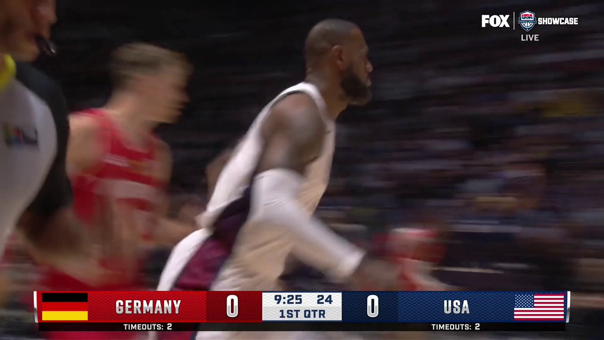 LEBRON WITH A MONSTER SLAM TO START THE GAME 😱 🤯 (via FOX Sports)