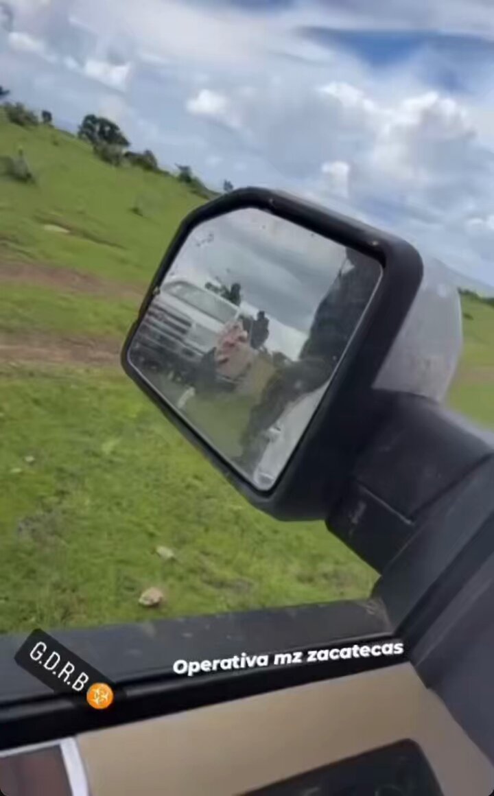 Video of “Grupo De Reacción Bruno" (G.D.R.B.) of MZ/Sinaloa Cartel operating with technicals in Zacatecas. Video uploaded on a known MZ social media page.