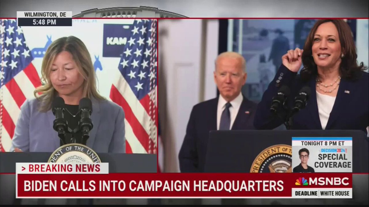 Biden: By the way, I'm not going anywhere. I'm going to be on the campaign with her, working like hell as the sitting president, getting legislation passed, as well as campaigning. You know, what we still need to do is save this democracy. Trump is still a danger