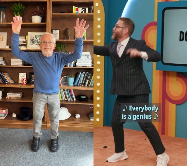 While it's still Sam Reich's 40th birthday, I want to go on record that I'm the one who taught him to dance.