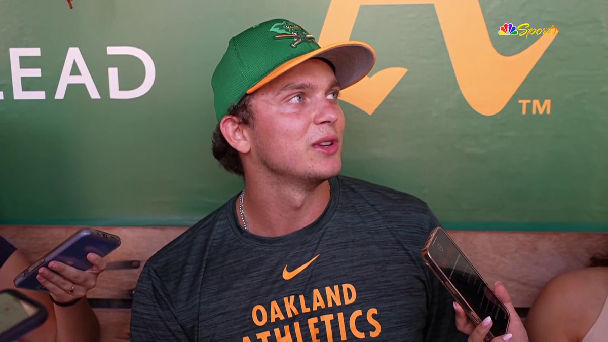 Nick Kurtz is soaking up his first official day with the A's 🙌