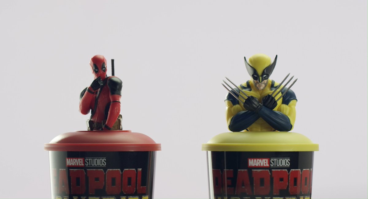 "Are you doing Deadpool cups?" 👀🥤 You better believe it, bub. Deadpool and Wolverine cups and toppers, now available at Cineworld ❤